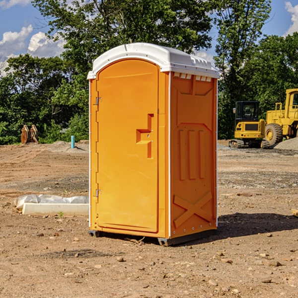 can i customize the exterior of the porta potties with my event logo or branding in Woodrow